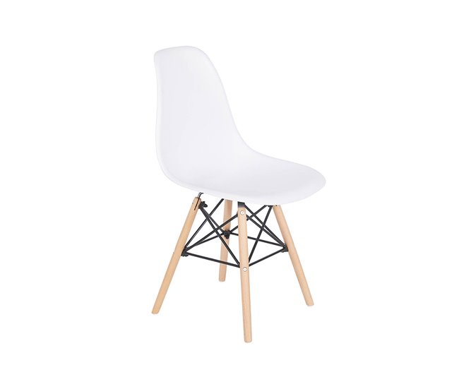 Pack Mesa Redonda Nordica + Sillas Nordicas 100x100 Blanco