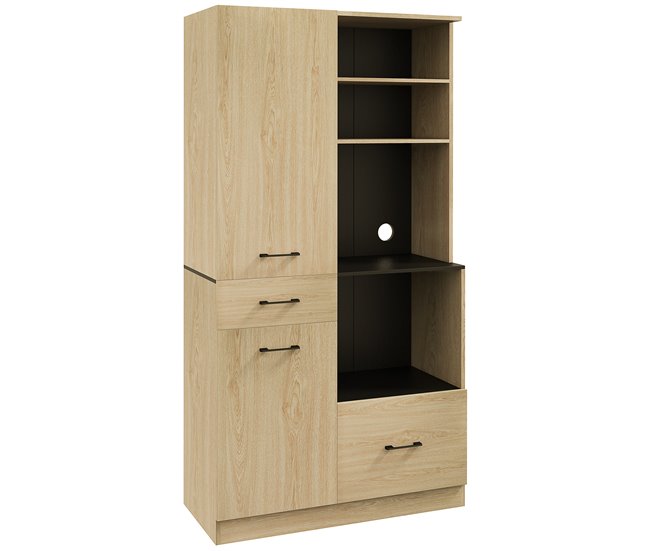 Alacena de Cocina Melamina de Madera HOMCOM Marron