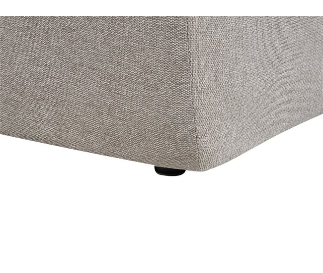 Beliani Sofá esquinero Poliéster SVANSELE Blanco/ Beige