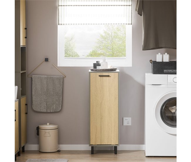 Cesto para Ropa Sucia con 1 Cesta BZR132-NG SoBuy Gris
