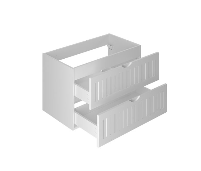 Mueble bajo lavabo encimera Soline 80 Blanco