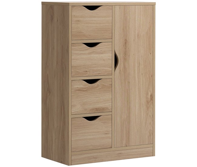 Armario de Salón Melamina de Madera HOMCOM 54 Marron
