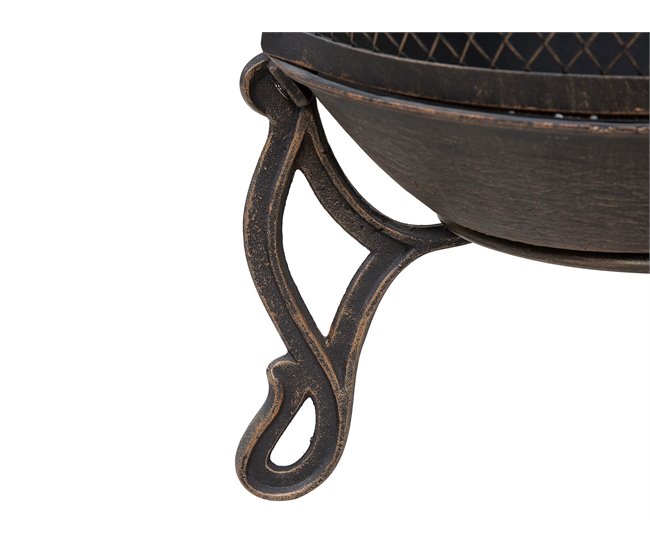 Beliani Fogón de madera TACORA Marron