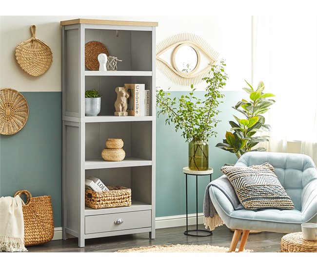 Beliani Estante para libros CLIO 72 Gris Claro