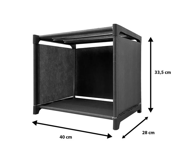 Estanteria Ordenacion 2 Pisos PVC & Tela Nyana Home 41 Negro