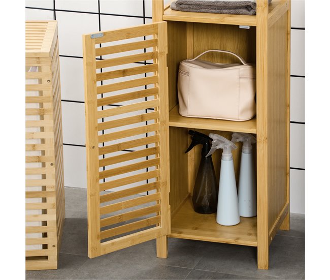 Armario de Baño Bambú kleankin, hogar - muebles de dormitorio Marron