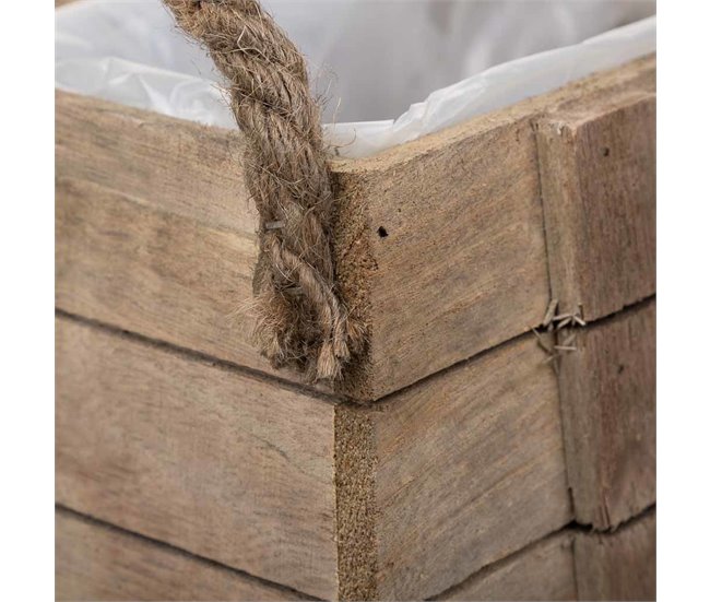 Cesto de madera con asas Marron