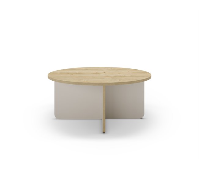 Mesa de centro redonda HILLARY Beige