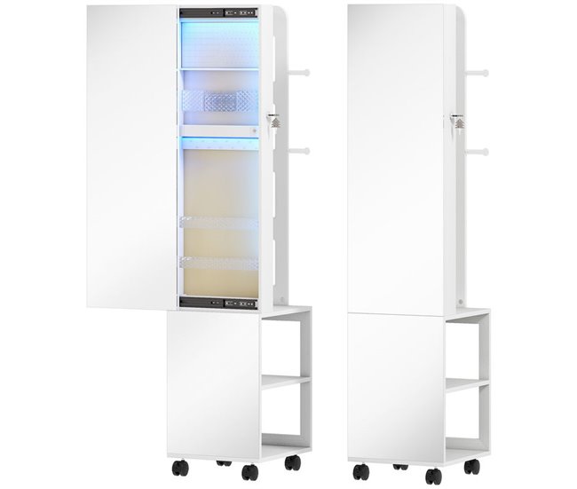 Espejo Joyero MDF HOMCOM, hogar - decoración Crudo