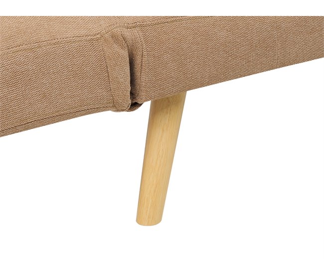 Beliani Sofá de 3 plazas Poliéster INGARO Marron Claro