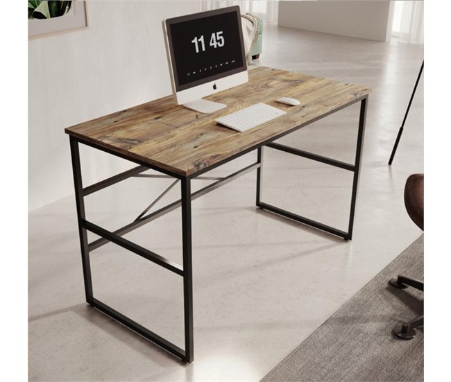 Escritorio Dormitorio Oficina Factory M Muebles Bonitos 120x60 Negro/ Madera