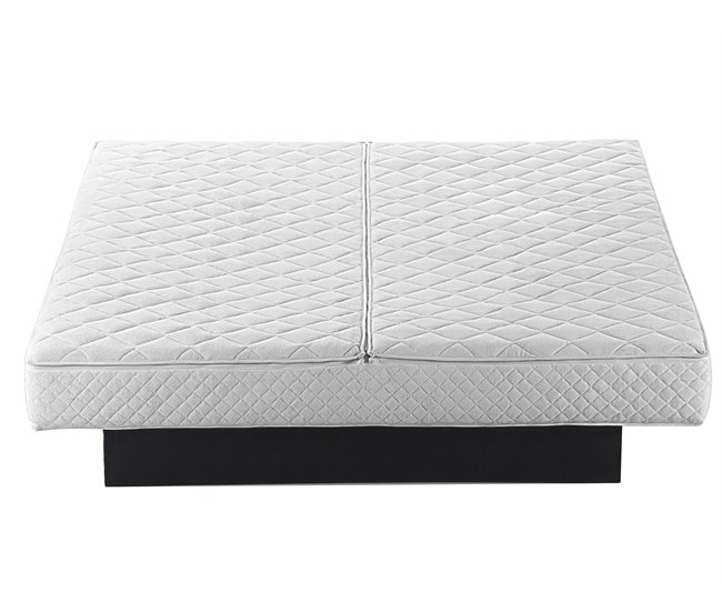 Beliani Cama de agua Poliéster ROISEL 201x226 Crema