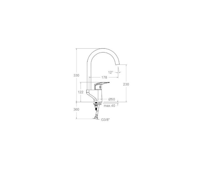 Grifo de Fregadero de Cocina Monomando con Sistema S3 Cromo