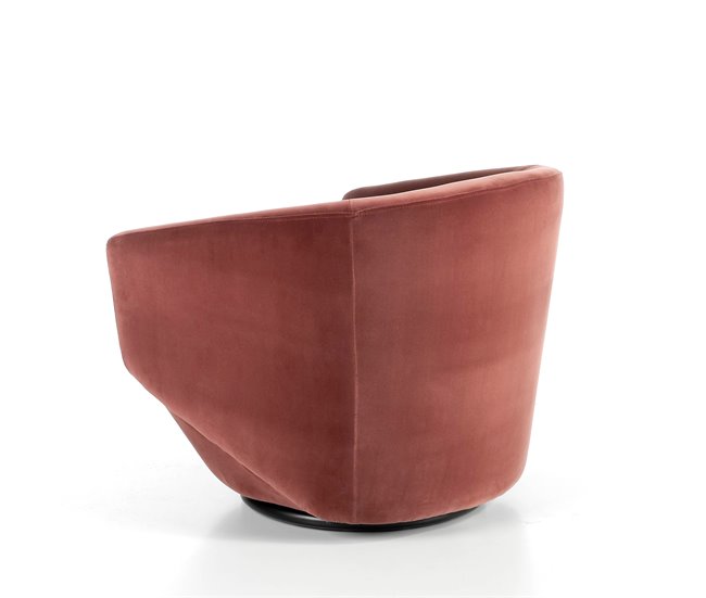 ANGEL CERDA Sillón giratorio tapizado terciopelo Rosa