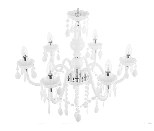 Beliani Lámpara colgante KALANG Blanco