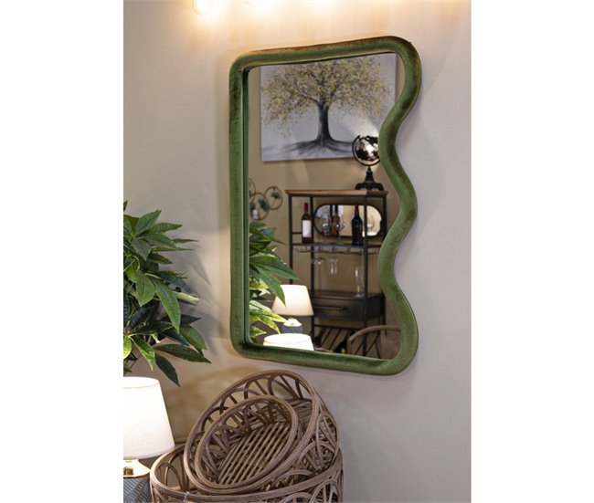 Espejo con Marco Olas 5 Verde