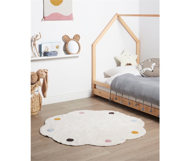 Beliani Alfombra para niños DUREVI Beige