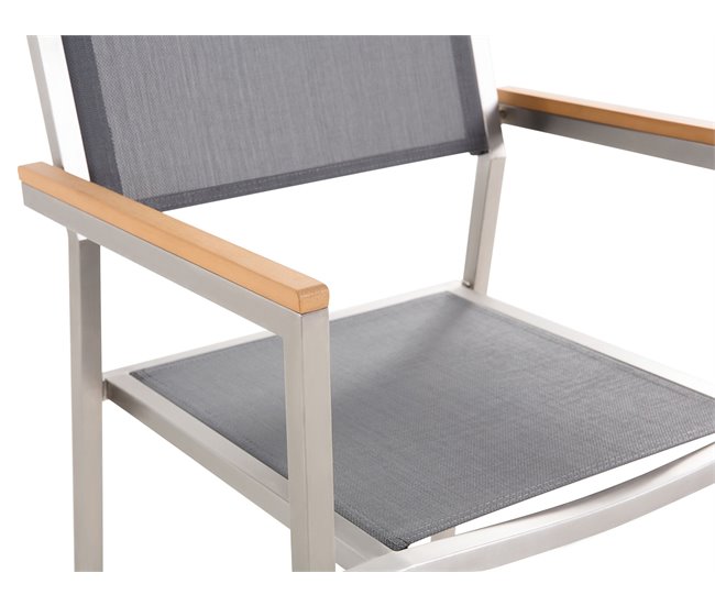 Beliani Conjunto de comedor GROSSETO Blanco