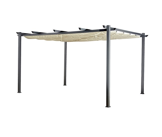 Pérgola autoportante CASSIS - estructura de aluminio 299x405 Beige