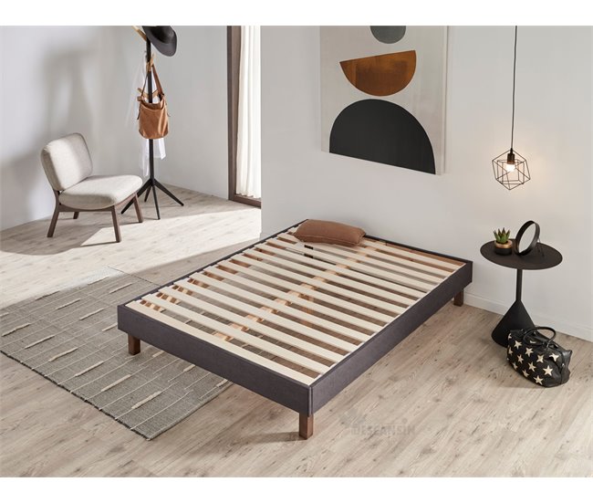 Base Tapizada Gris Descansin | Maxima Comodidad 