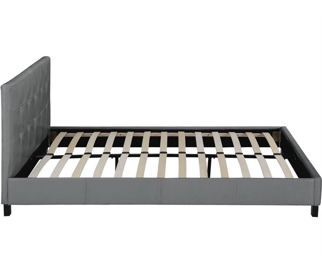 Cama "Julia" 217x167 Gris Claro