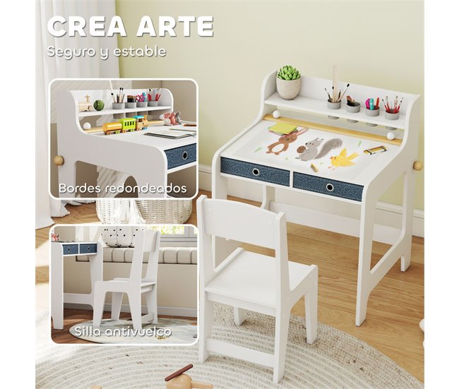 Escritorio Infantil MDF AIYAPLAY Blanco