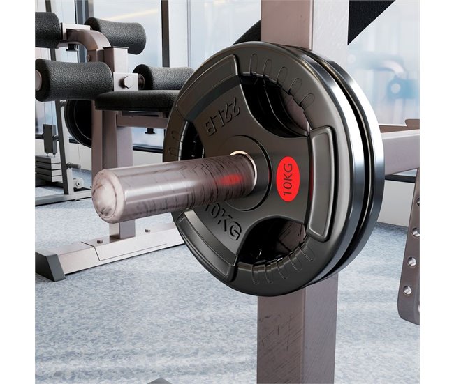 Discos de Pesas Acero, Plástico SPORTNOW, deportes y ocio - pesas Negro