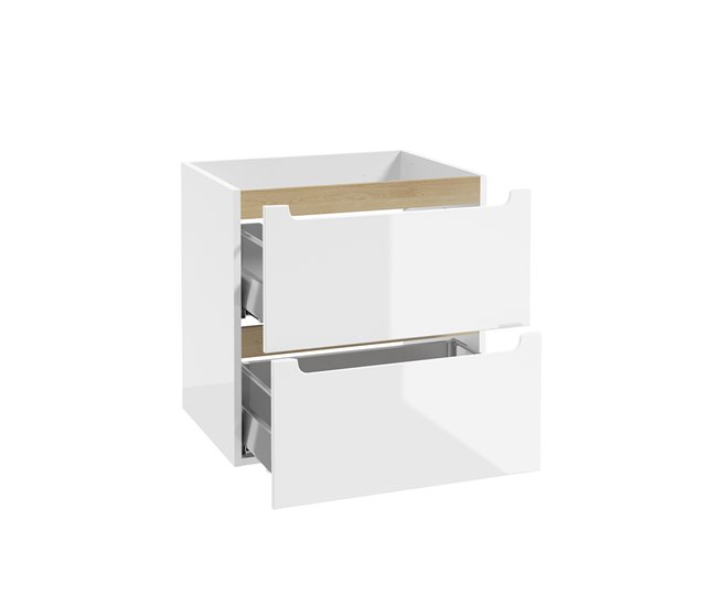 Mueble bajo lavabo 2 compartimientos Livia Blanco