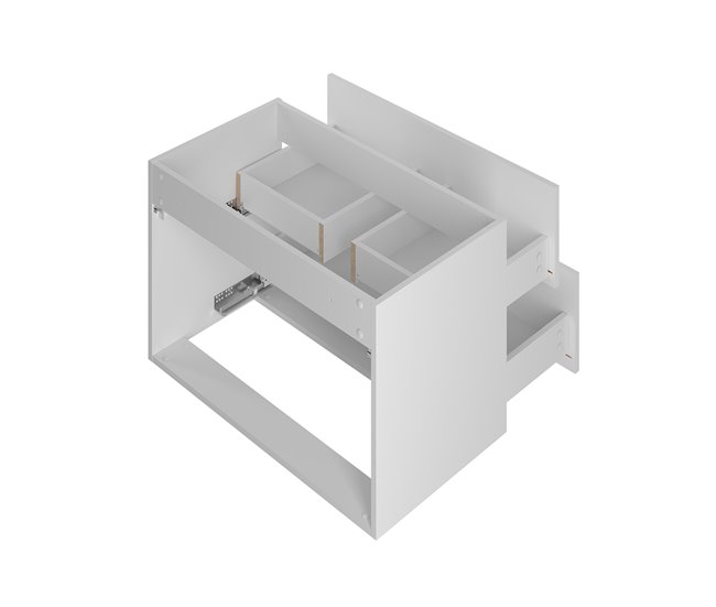 Mueble bajo lavabo encimera Aurora 80 Blanco
