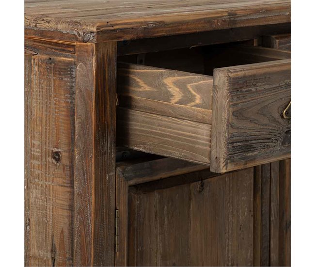 Aparador de madera, 2 puertas, 2 cajones Marron