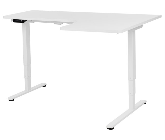 Beliani Escritorio ajustable DESTINES 160x109 Blanco