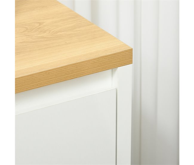 Aparador de Salón Melamina de Madera HOMCOM Blanco