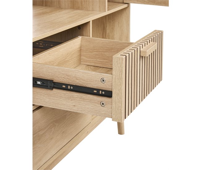 Beliani Librería LYNWOOD Madera Clara