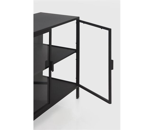 Aparador con puertas Negro