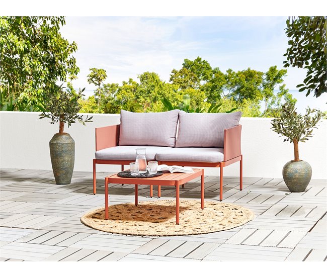 Beliani Conjunto de jardín TERRACINA Gris Claro