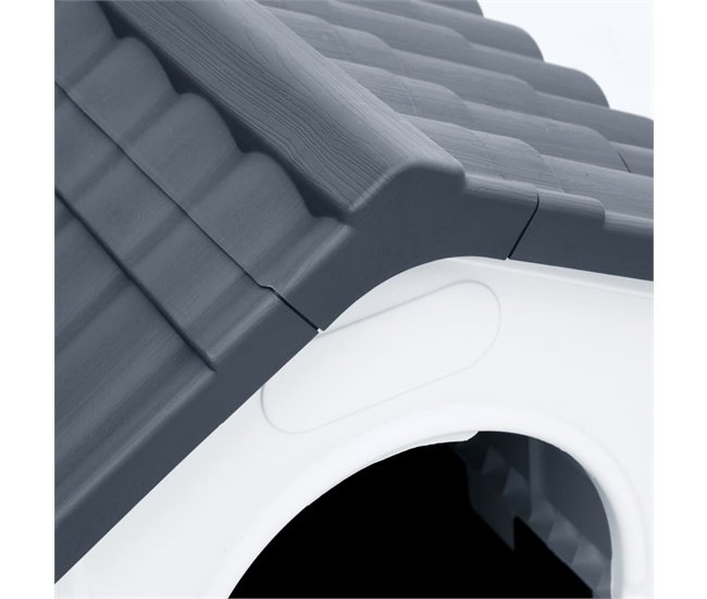 Caseta Para Perros Blanco/ Gris