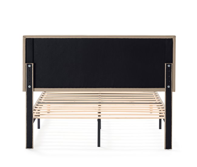 Estructura de cama tapizada Rosi 150x190 Beige