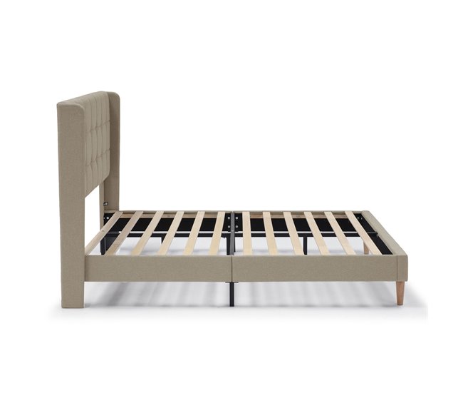 Estructura de Cama tapizada Esther 90x190 Beige