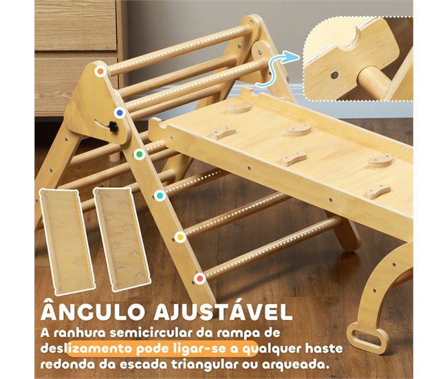 Escalada para Niños Madera de Pino Multilaminada AIYAPLAY Marron