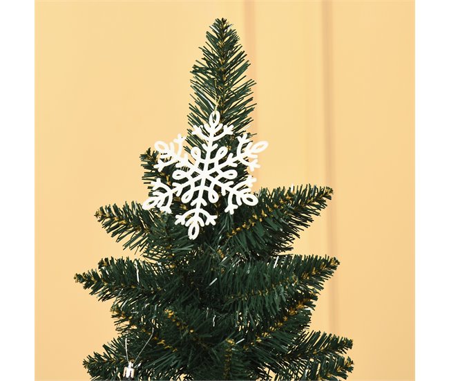 Árbol de Navidad PVC, Metal HOMCOM, hogar - decoración hogareña Verde