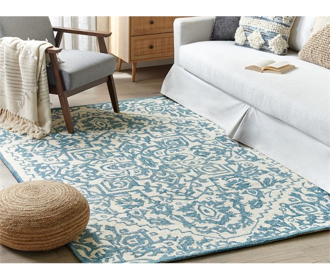 Beliani Alfombra de pelo corto AHMETLI 160x230 Blanco