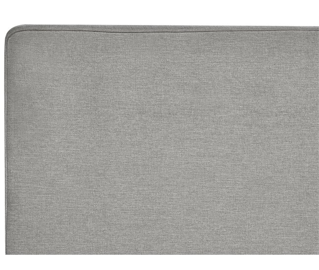 Beliani Cama continental Poliéster MINISTER 168x209 Gris Claro