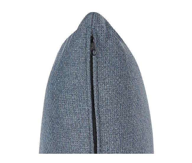 Beliani Chaise longue izquierdo Lino sintético MERI Azul