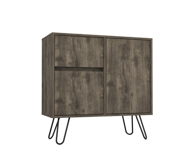 Aparador de salón Z80 Andora, con gabinete Marron