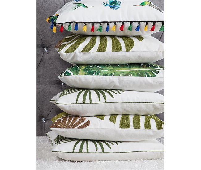 Beliani Cojín decorativo ZENOBIA Multicolor