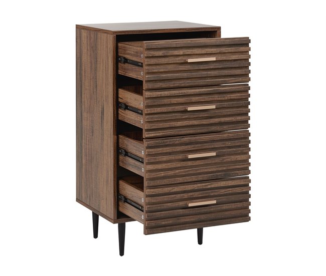 Beliani Cómoda KEITH Madera Oscura