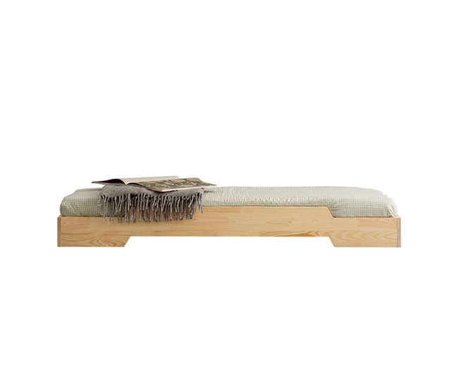 Cama con somier Cyrielle Madera