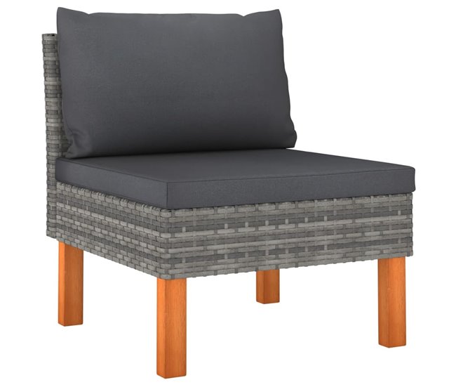 Set de muebles de jardín cojines Gris
