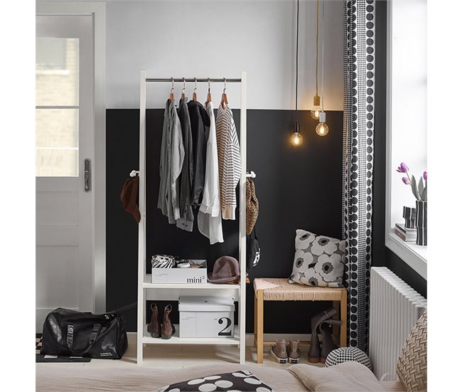 Moderna estantería escalonada con 2 estantes FRG59-W SoBuy Blanco