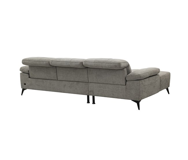 Chaise longue relax eléctrica ANDY Gris Claro